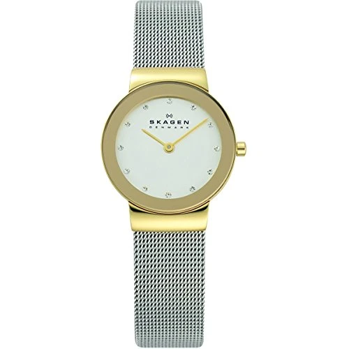 Skagen Women's White Label Stainless Steel Analog-Quartz Watch with Stainless-Steel Strap, Silver,...