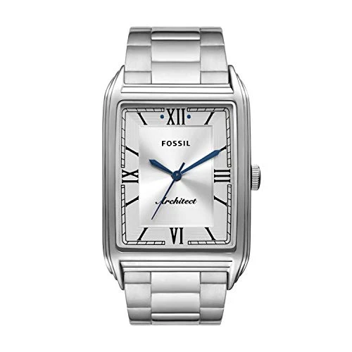 Fossil Men's ARC-03 Quartz Stainless Steel Three-Hand Watch, Color: Silver (Model: FS5804)