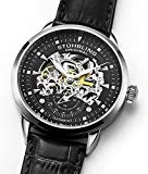 Stuhrling Original Men's 133.33151  Executive Automatic Skeleton Black Genuine Leather Strap Watch
