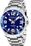 Stuhrling Original Men's 395.33U16 Aquadiver Regatta Analog Swiss Quartz Stainless Steel Link Bracelet Watch
