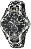 Seiko Men's SSC139 Excelsior Gunmetal and Silver-Tone Stainless Steel Solar Watch