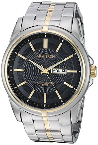 Armitron Men's 20/5281BKTT Day/Date Function Two-Tone Bracelet Watch