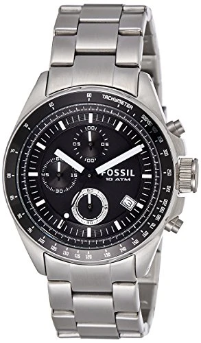 Fossil Men's Decker Quartz Stainless Chronograph Watch, Color: Silver (Model: CH2600IE)