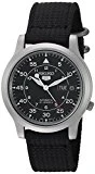 Seiko Men's SNK809 Seiko 5 Automatic Stainless Steel Watch with Black Canvas Strap