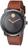Movado Men's 3600378 Swiss Quartz Stainless Steel and Leather Brown Watch