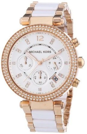 Michael Kors Womens Parker Rose Gold-Tone Watch MK5774