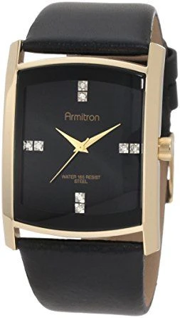 Armitron Mens 204604BKGPBK Swarovski Crystal